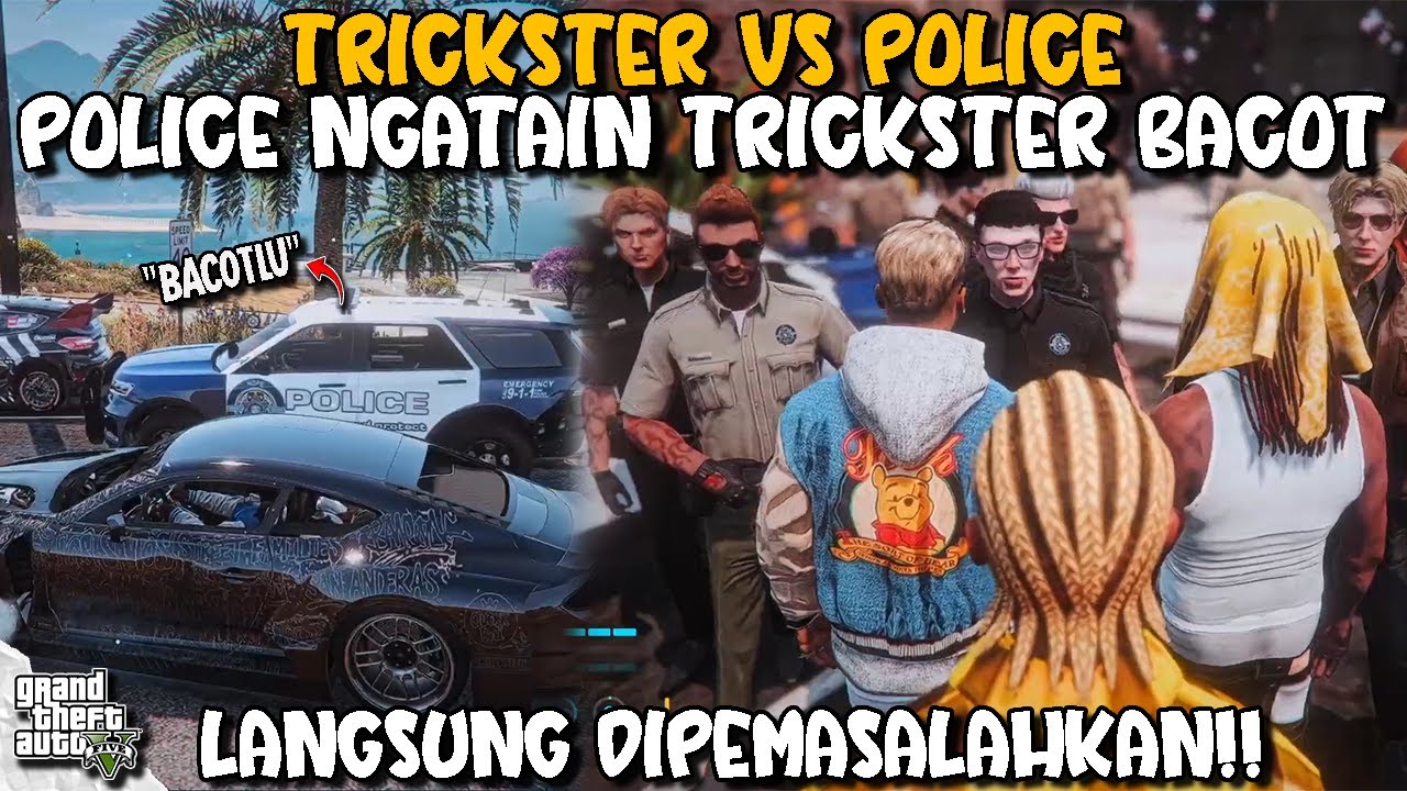 POLISI NGATAIN GENG TRICKSTER BACOT?! LANGSUNG DIKEJAR SAMPE MINTA BANTUAN!! || GTA V ROLEPLAY
