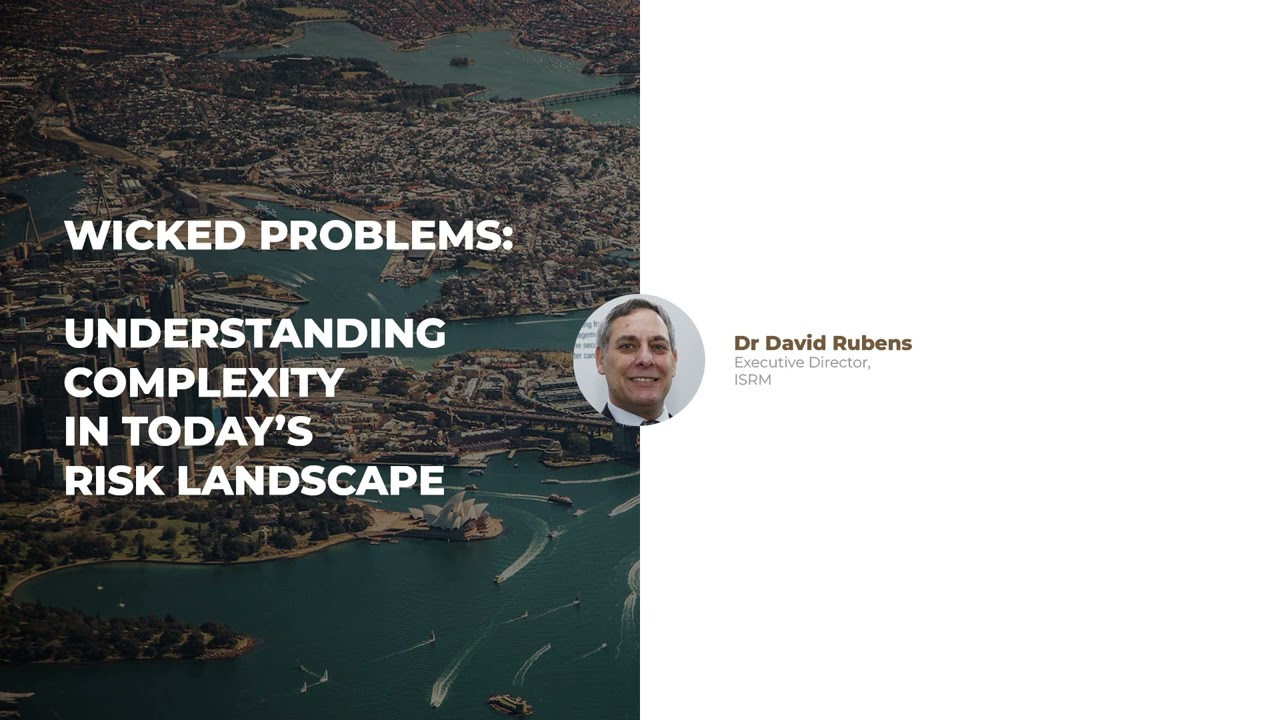 Dr David Rubens - ISRM Wicked Problems Summit 2023