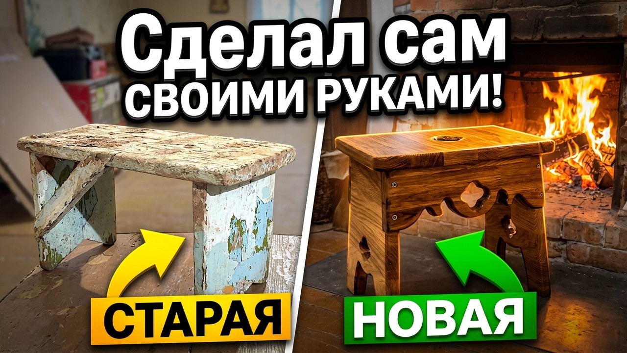 Новая табуретка у старой печи || тепло и уют в Доме