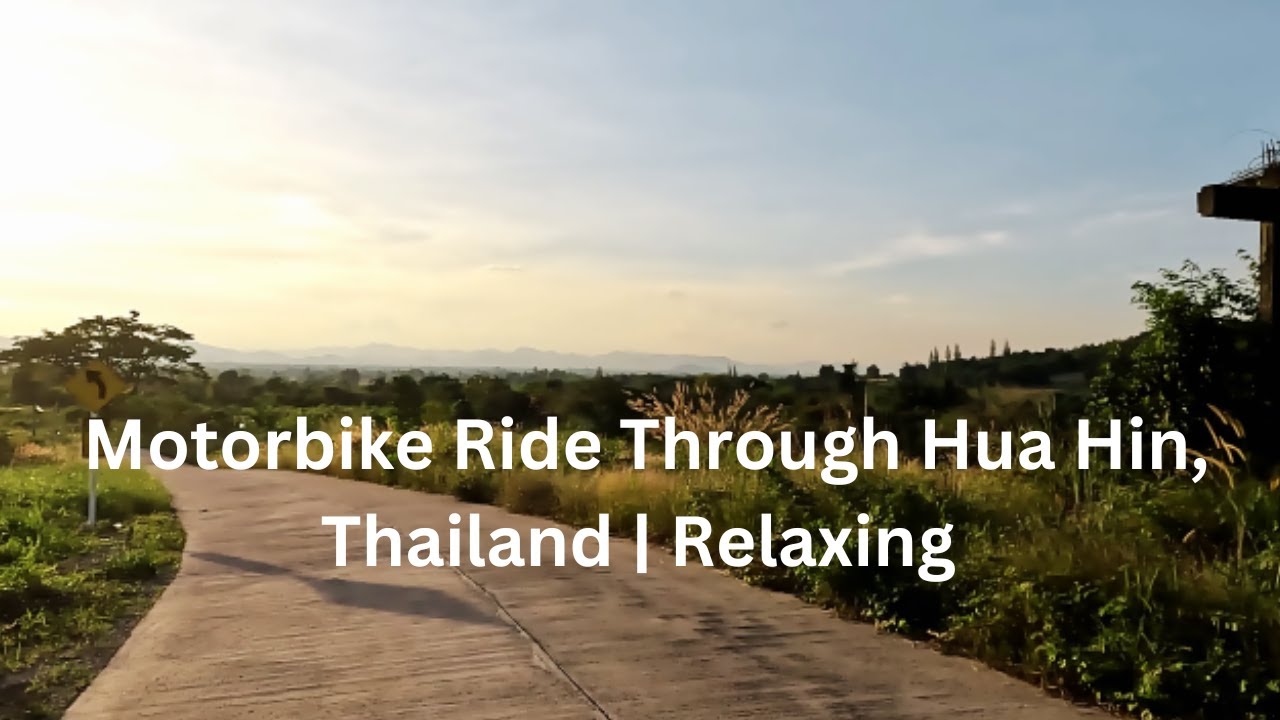 Scenic Motorbike Ride Through Hua Hin, Thailand | Relaxing Country Music