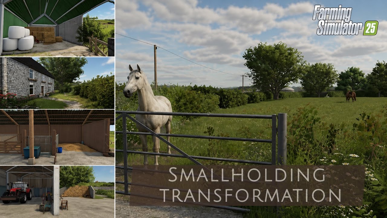 FS25 Smallholding transformation. Equestrian property build. UK Map.
