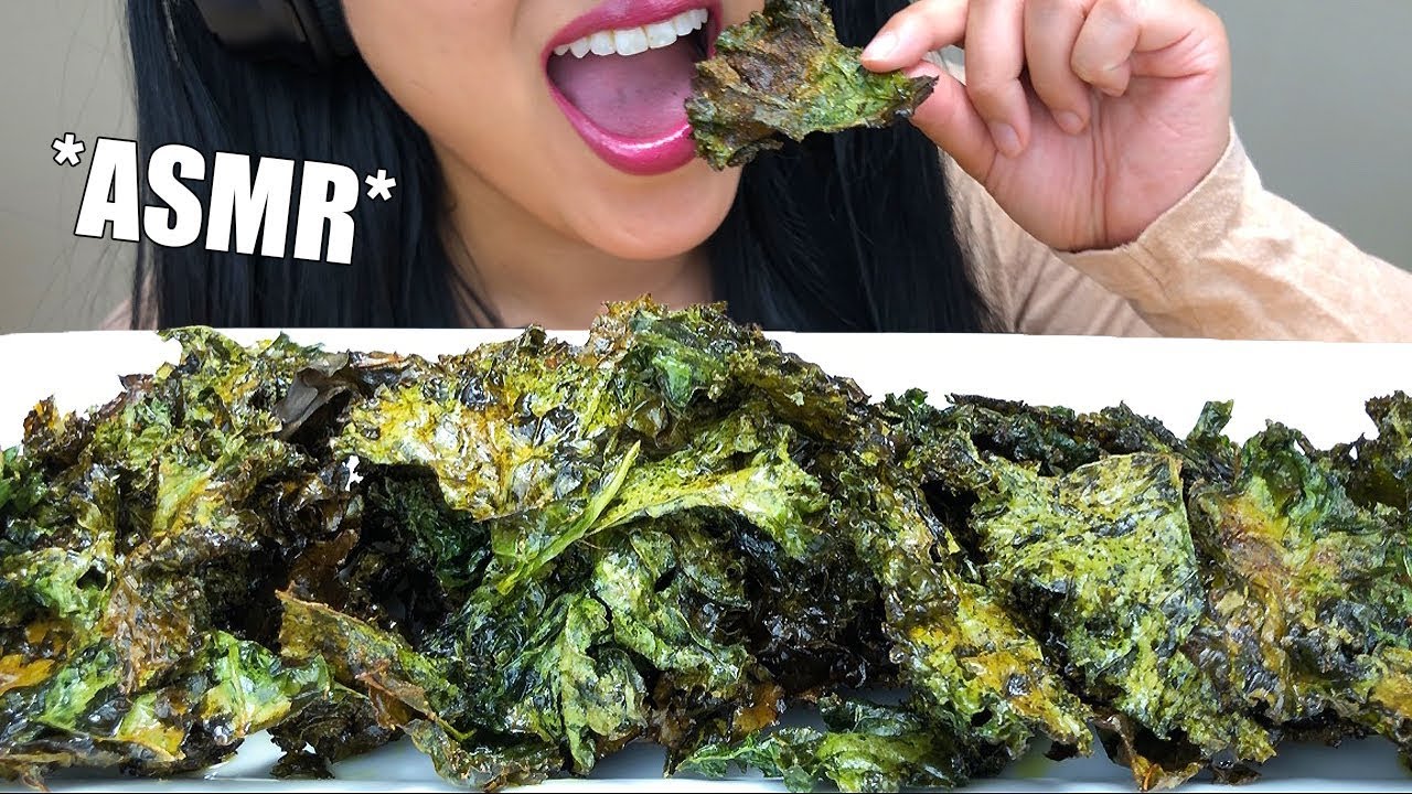 ** ASMR CURRY KALE CHIPS ** Crunchy Eating Sounds | No Talking | ASMR Phan