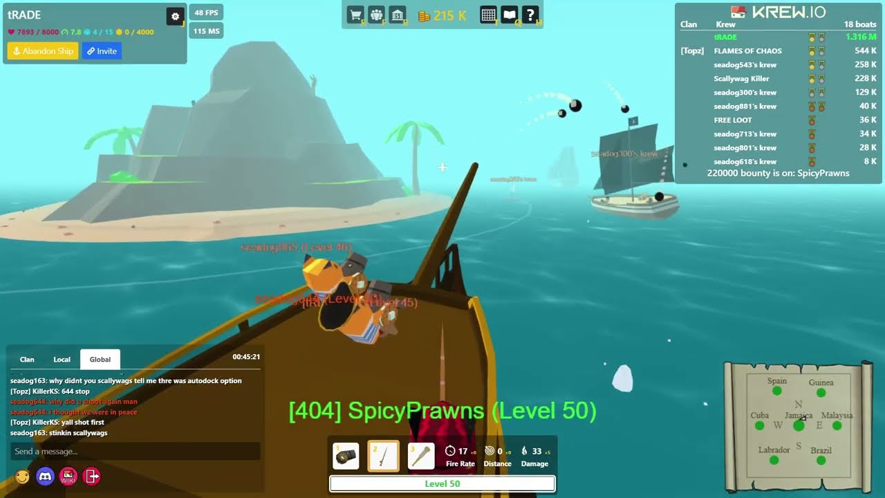 Joined Random Seadogs… Ended Up Beating the Strongest Pirate 😱 | Krew.io