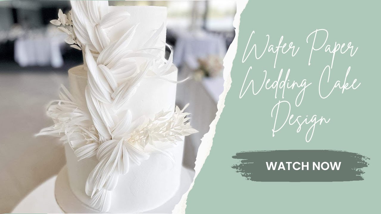 Wedding Cake with Easy Wafer Paper Decorations