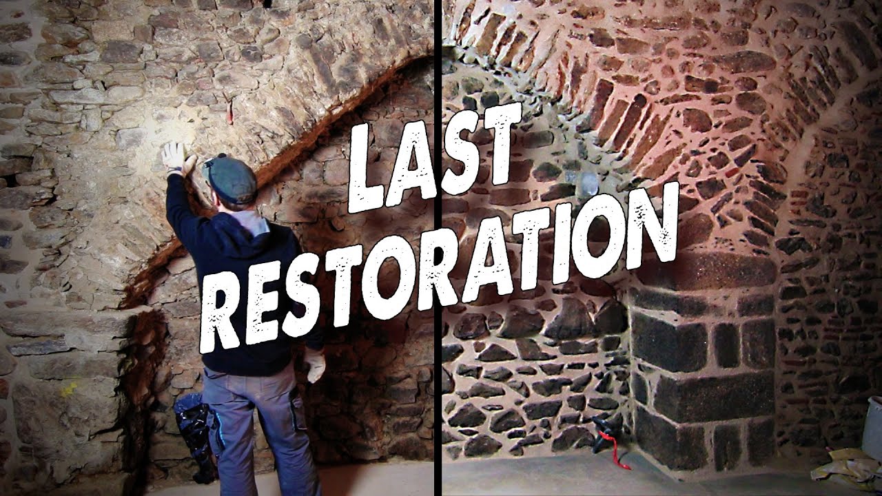 Old Cellar 43: 3.5 years of re-pointing ! Medieval cellar restored !