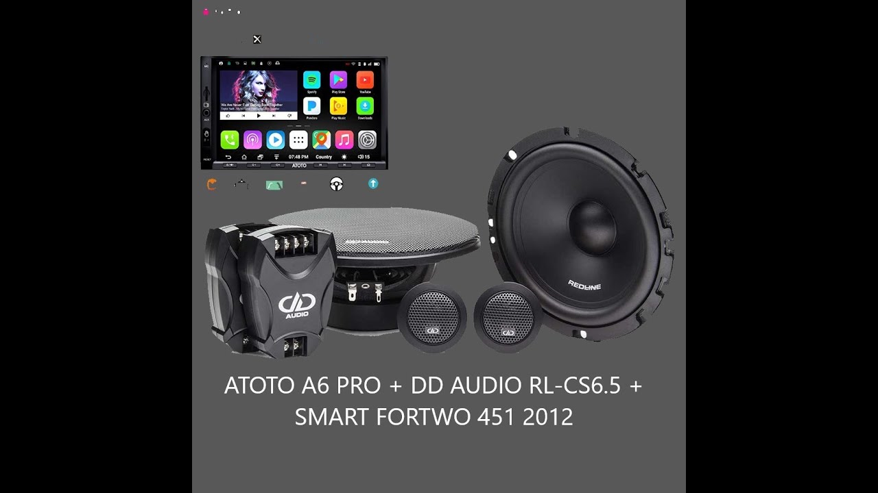 Smart fortwo 451, replacing serial speakers with DD AUDIO RL-CS6.5 speakers.