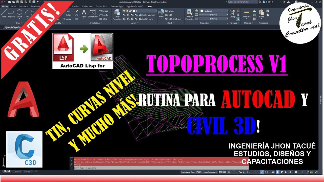 RUTINA ▶️- TOPOPROCESS [PROCEDIMIENTOS TOPOGRAFICOS] Excel a AutoCAD