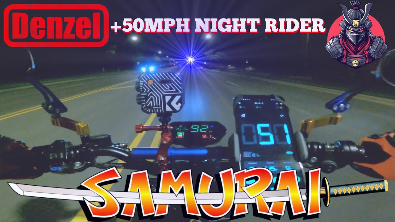 e-BIKE NIGHT RIDE OVER 50MPH WITH A DENZEL SAMURAI 72V | RIDEOUT WITH ZERO RULES, POLICE DON'T CARE!
