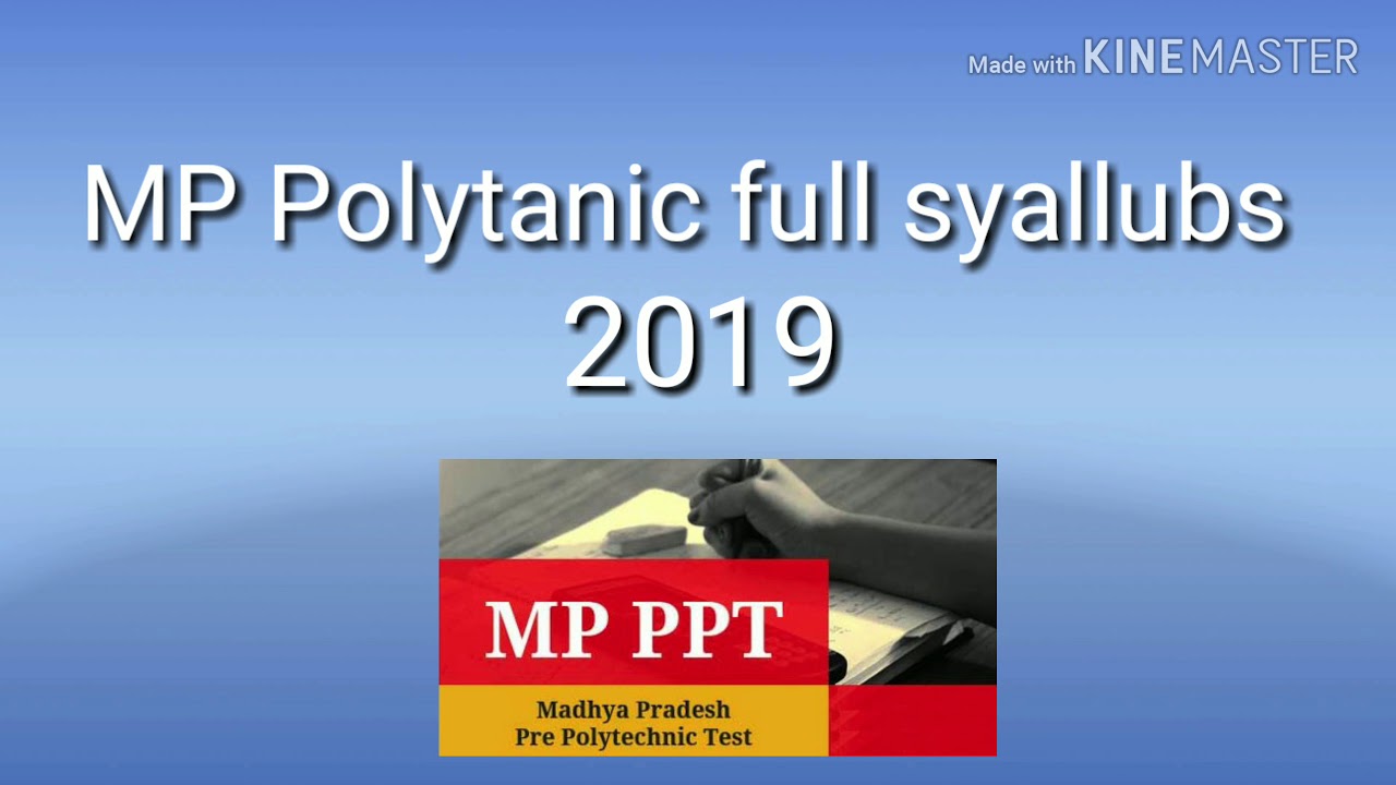 Pre Polytechnic Test / Ppt Full syallubs 2019 /PPt syllabus by MPEB Junction//
