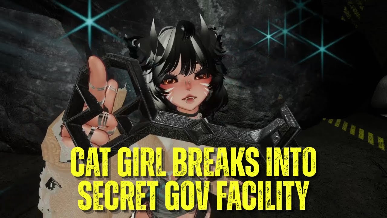 Девушка-кошка проникает в секретный правительственный объект.