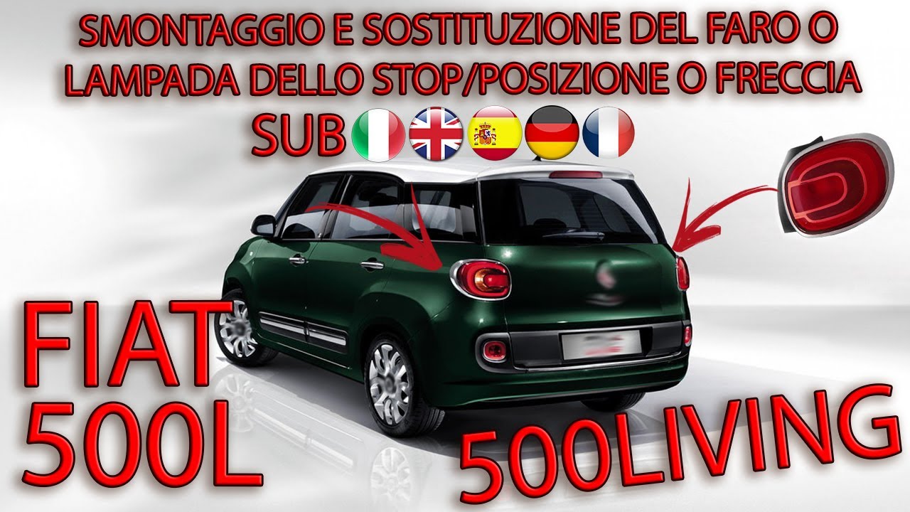 Smontaggio/sostituzione lampada/faro posteriore STOP - FIAT 500L  #500l #fiat500l