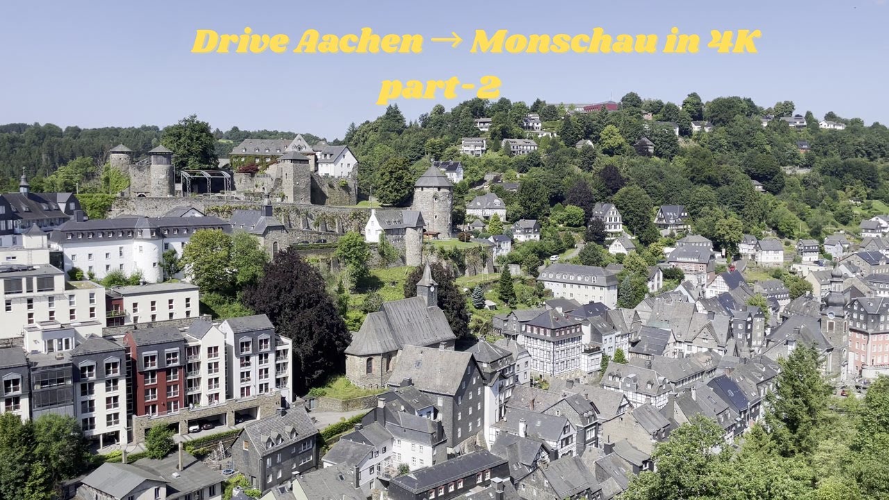 4K Scenic Drive: Aachen to Monschau  Part2  