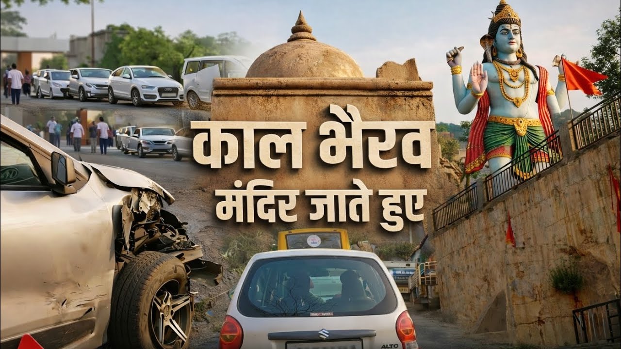 काल भैरव मंदिर के रास्ते में हुआ 2 एक्सीडेंट 😱
