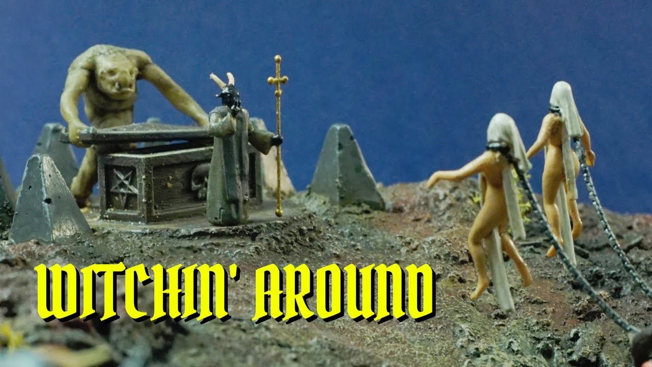 Witch Funeral Diorama in HO Scale