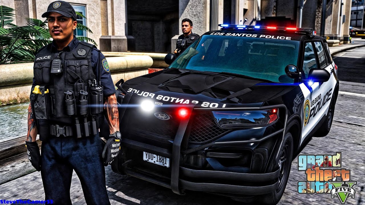 Playing GTA 5 As A POLICE OFFICER City Patrol| GTA 5 Lspdfr Mod|