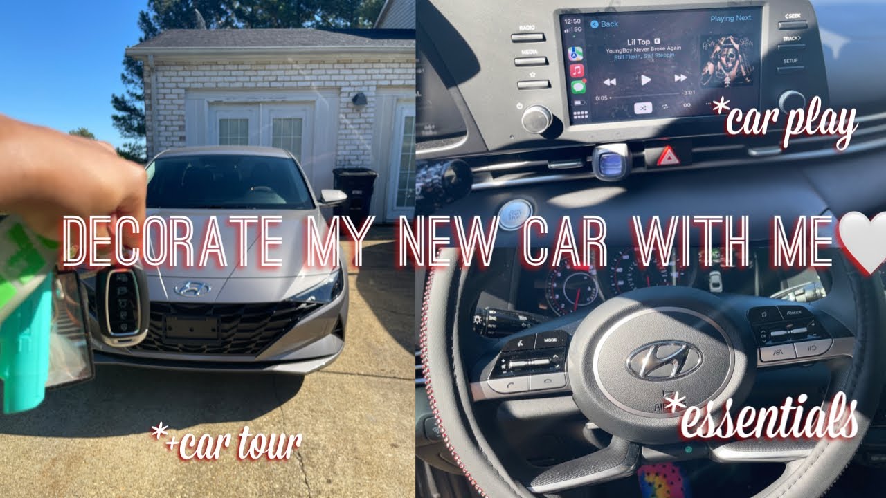 Decorate my new car with me | 2022 Hyundai Elantra SEL🤍