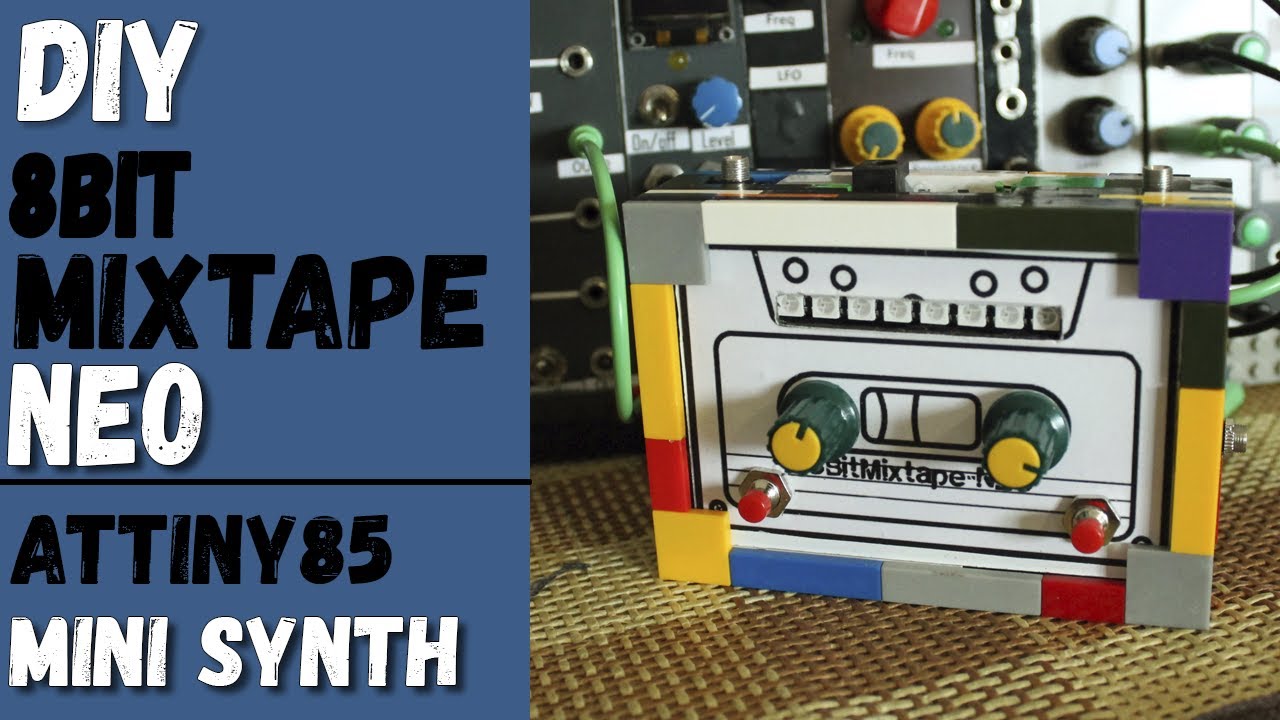 DIY 8bitMixTape NEO (mini Lo-Fi synthesizer)🥑attiny85 project, своими руками.