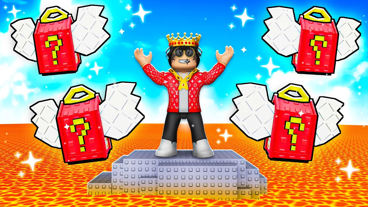 روبلوكس فتحت 10 فوود لوكي بلوك بماب الهروب من اللافا! 🌋🔥