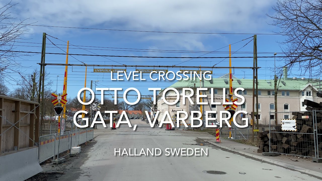 Level Crossing, Otto Torells Gata, Varberg, Halland, Sweden