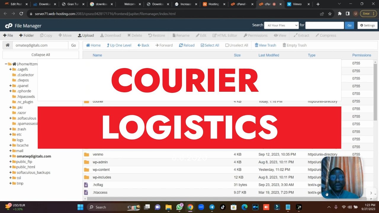 Install A Courier/logistics/shipping Website Script With A Tracking Page