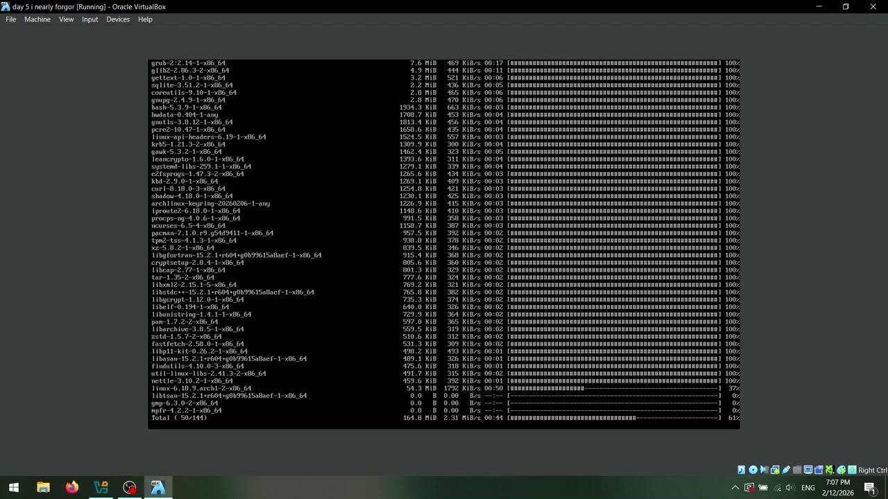 installing arch every day until i get HRT day 5