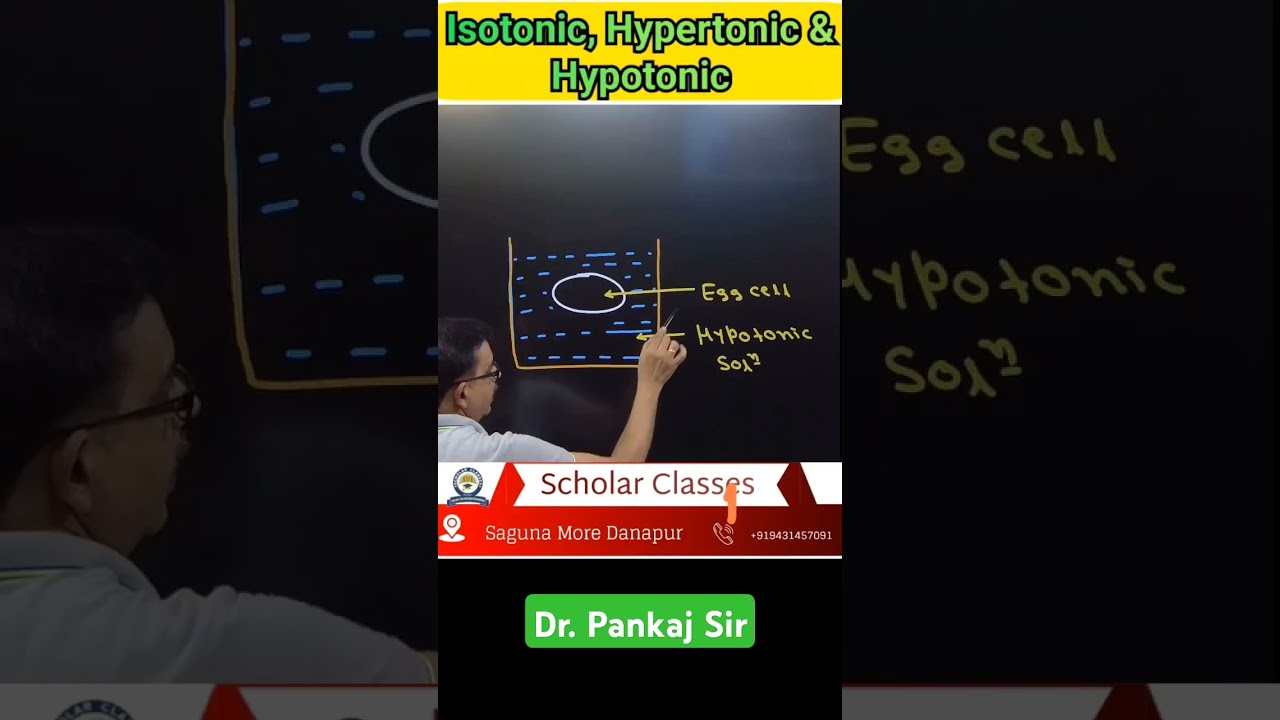 🥚cell in Isotonic, hypertonic & hypotonic solutions #shorts #ytshorts #drpankajsir