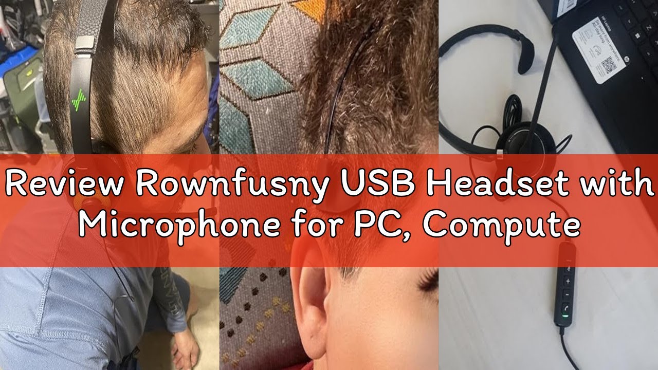 Review Rownfusny USB Headset with Microphone for PC, Computer Headset with Microphone Noise Cancelin