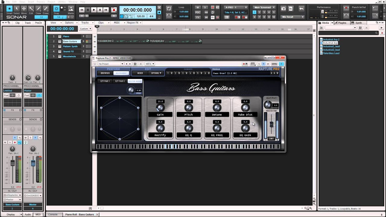 Rapture Pro Instrument Page - Cakewalk Software