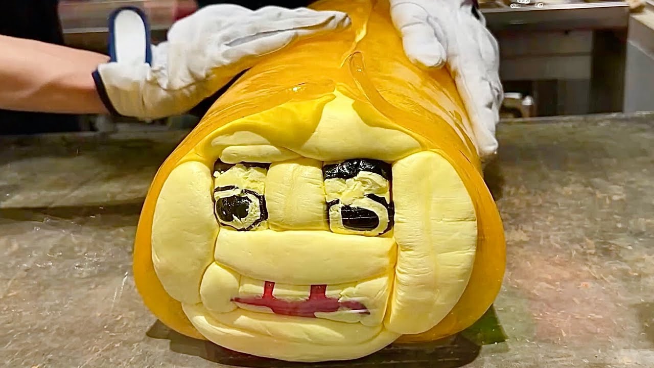 【飴細工】巨大なミニオンズの顔？完成したキャンディの正体が衝撃！Handmade Candy・Japanese Street Food・PAPABUBBLE・パパブブレ