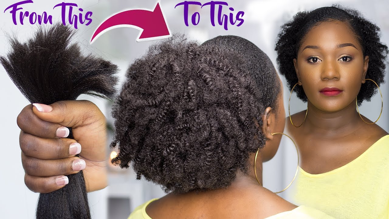 😱SHE CHANGED THE GAME!!! DIY $1.72 kinky curly drawstring ponytail for SHORT 4C Natural Hair!