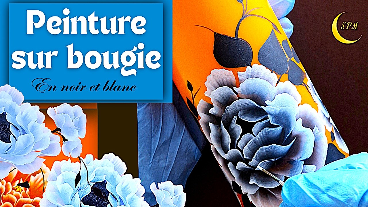 peinture sur bougie, tutoriel 