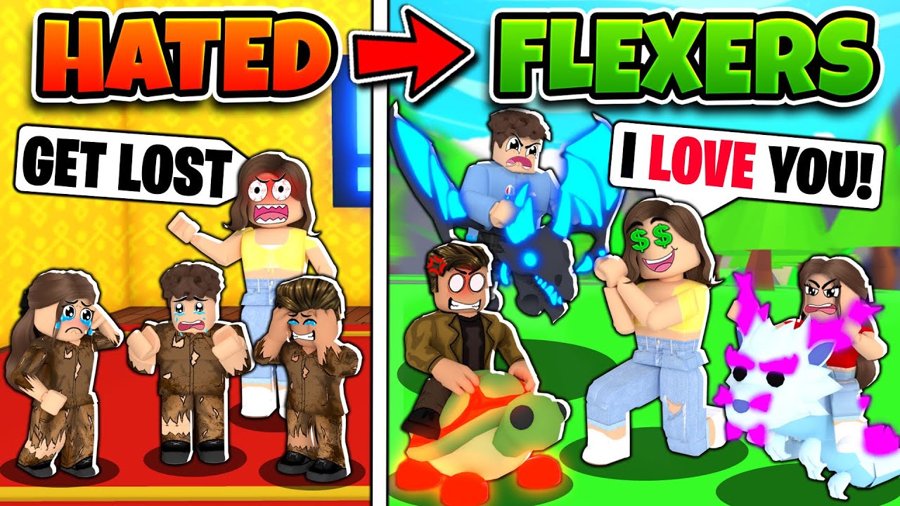 *HATED CHILDREN* To FLEXERS! Rich Family HATED US Until We Became FLEXERS! (Roblox Adopt Me)