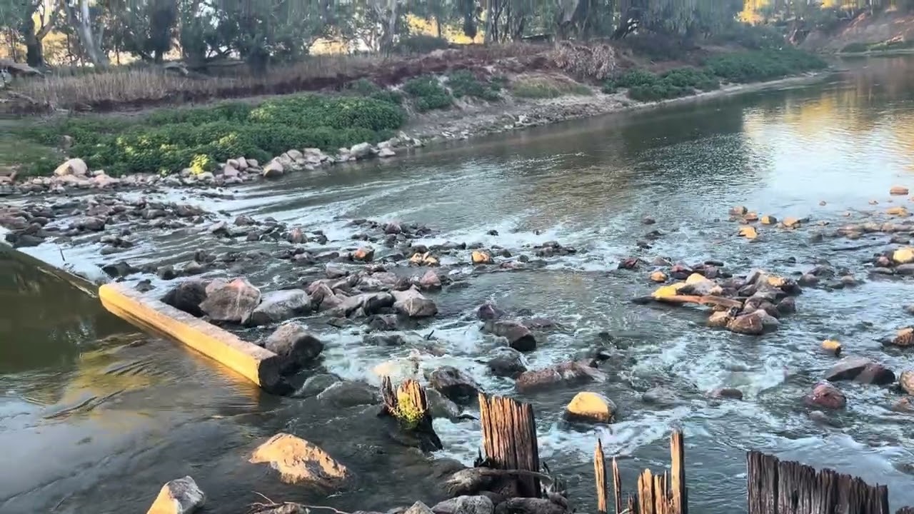 Darling River at Wilcannia overflow rock pool