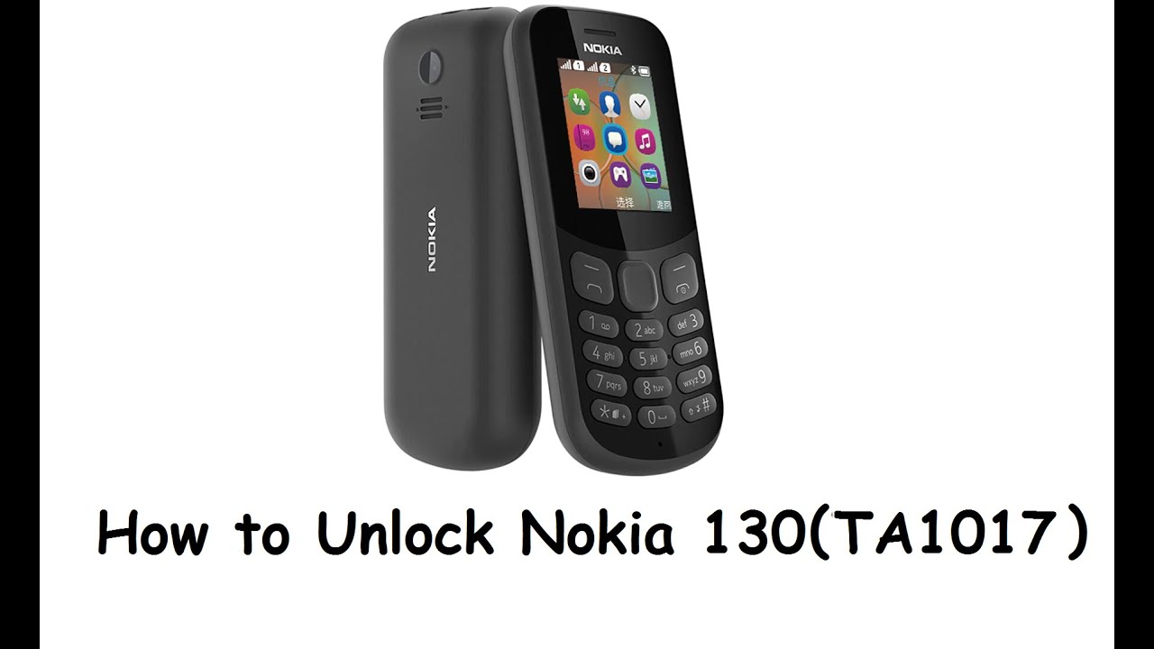 NOKIA 130 (TA-1017) UNLOCK/RESET USER CODE / SECURITY CODE
