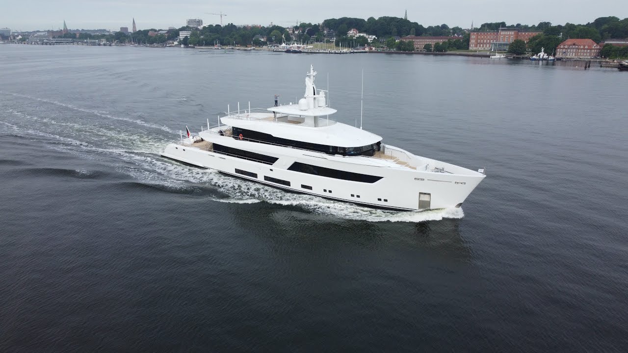 LÜRSSEN Superyacht Project 13800 (Moon Sand) on Sea Trials in Kiel