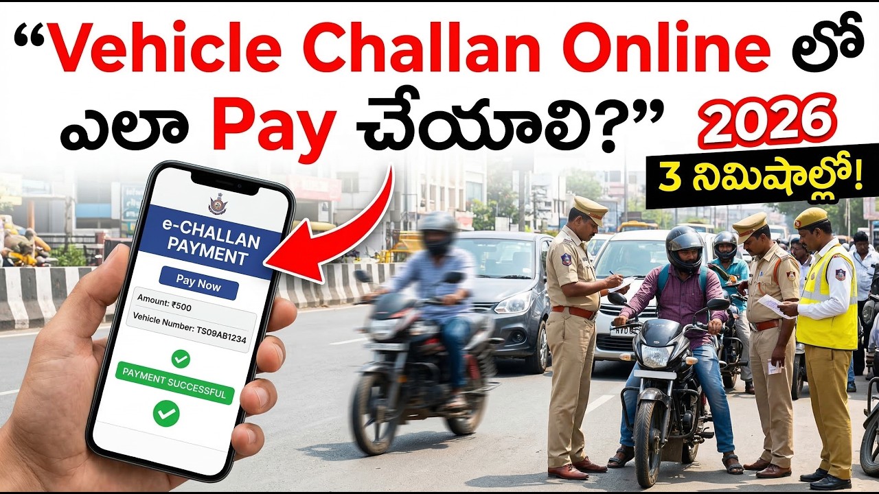 How to Check E-Challan Online in Telugu | 2025 Latest Method | Pay Vehicle Fine Easily
