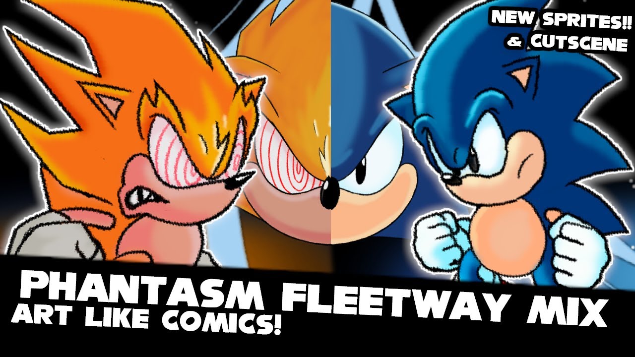 FNF | Phantasm Fleetway Mix ART LIKE COMICS! - Fleetway Vs Sonic | Mods/Hard/Gameplay |