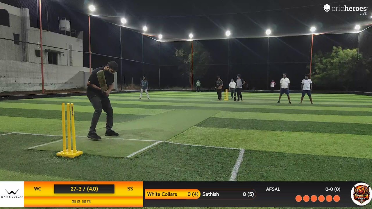 SCORCH SQUAD vs WHITE COLLARS live cricket match | Headlight Cricket - 300 ( Auction Tournament) li