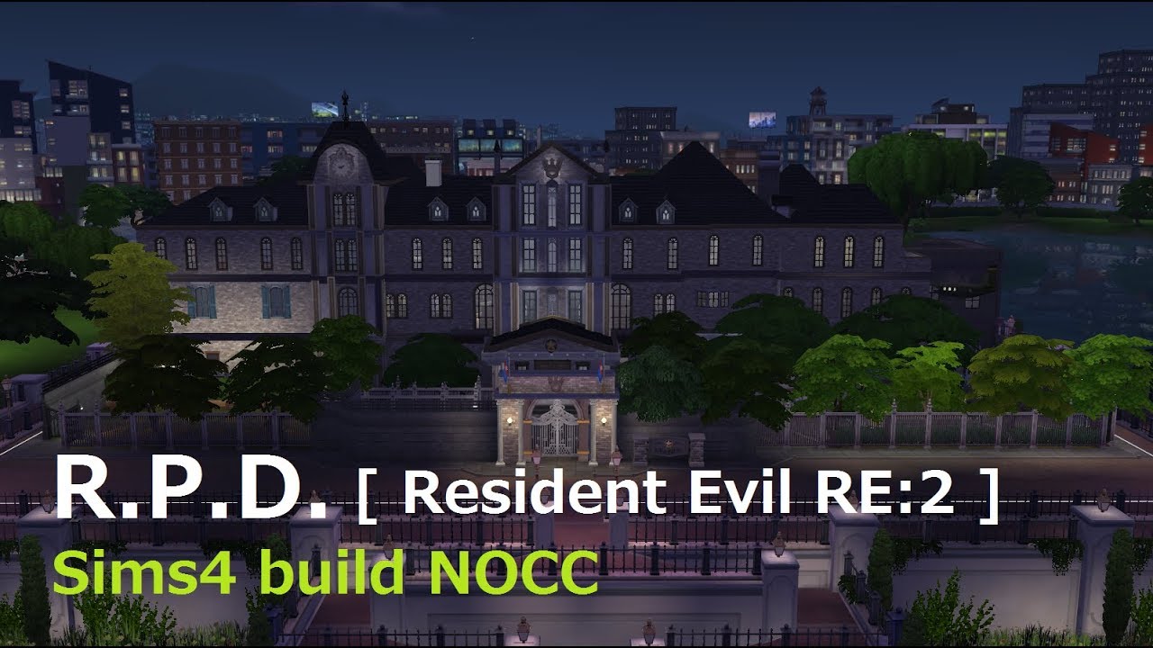 【Sims4】Raccoon Police Department_NOCC Build(Resident Evil RE:2)