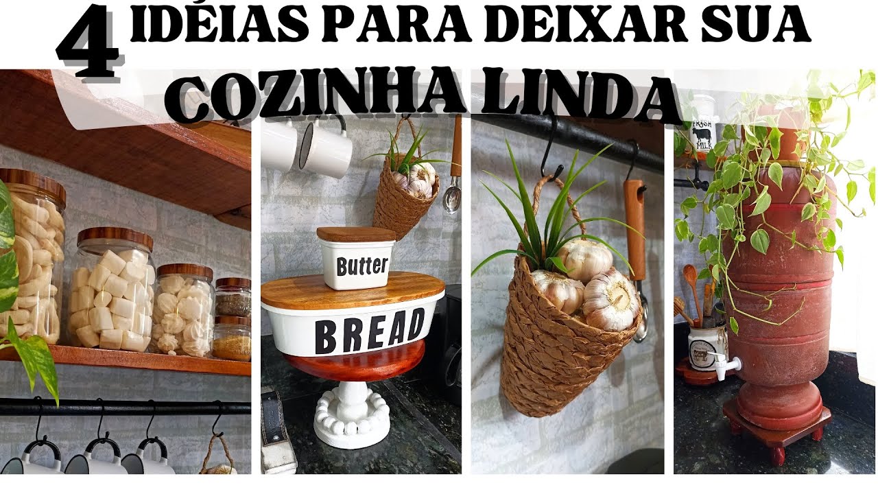 DIY IDÉIAS PARA DECORAR A COZINHA GASTANDO POUCO/TRANSFORMAÇÃO DA COZINHA PARTE 5/DIKINHA DIY