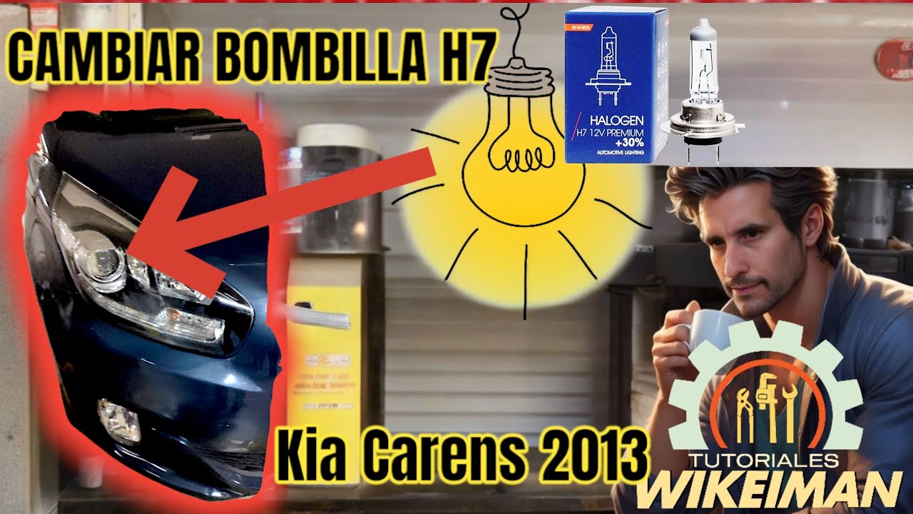 cambiar luz de cruce Kia Carens 2013
