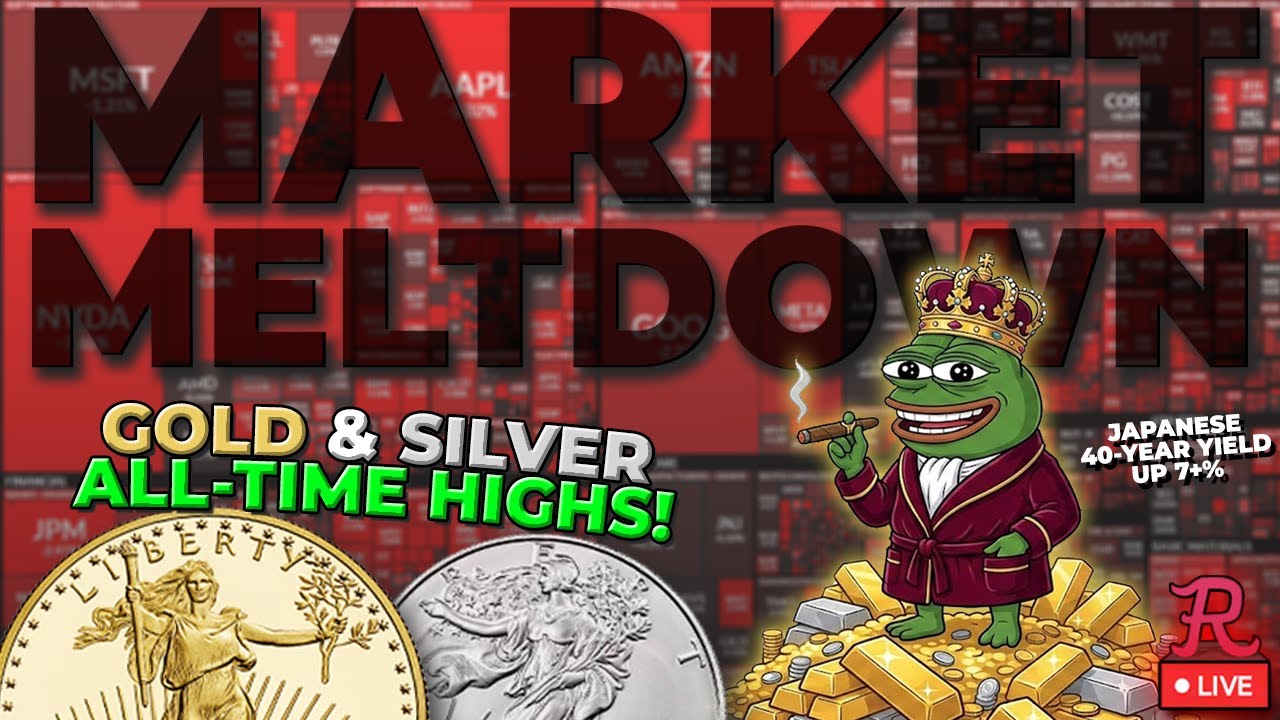 GOLD LIVE : SILVER AND GOLD ALL TIME HIGHS! STOCKS PLUMMET, JP40Y EXPLODING HIGHER