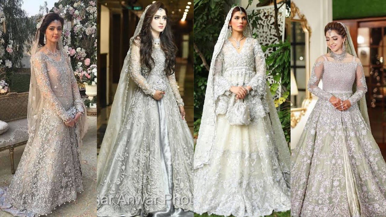 Bridal Walima Dresses In Silver|Ideas by nimra