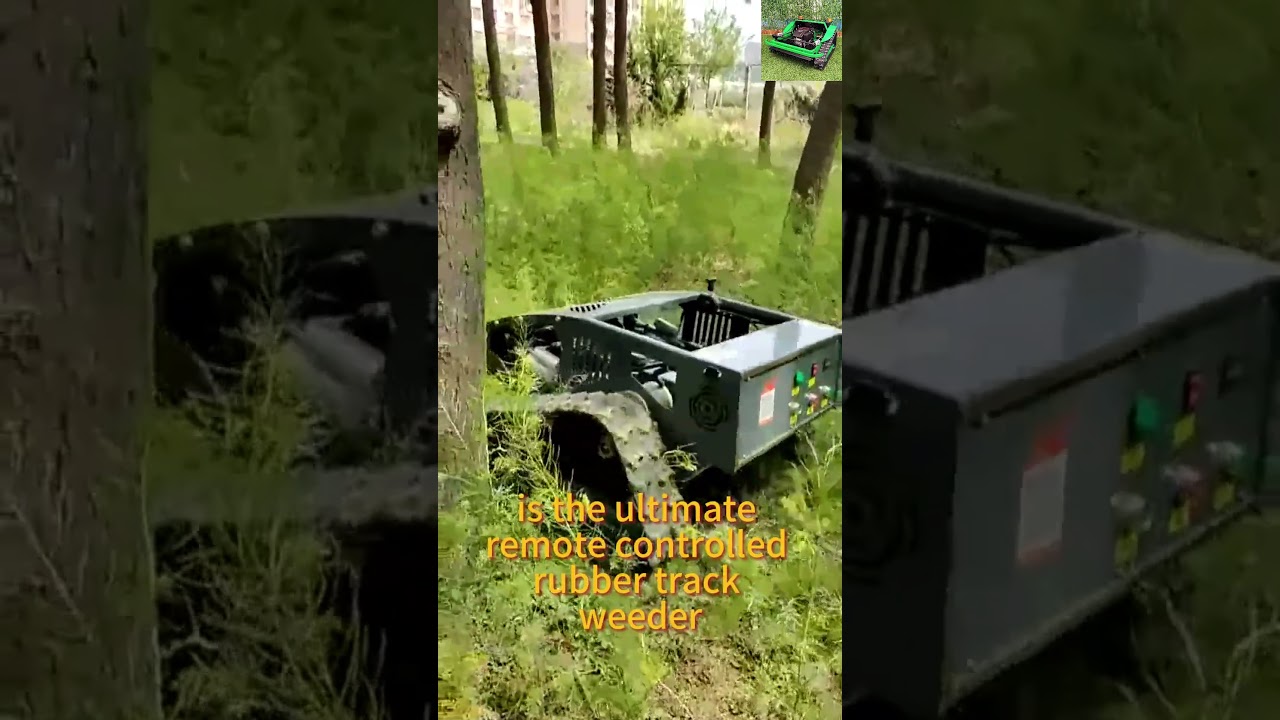 Affordable telecontrol track-mounted rotary mower for sale with best price #rcmower #lawnmowerrobot