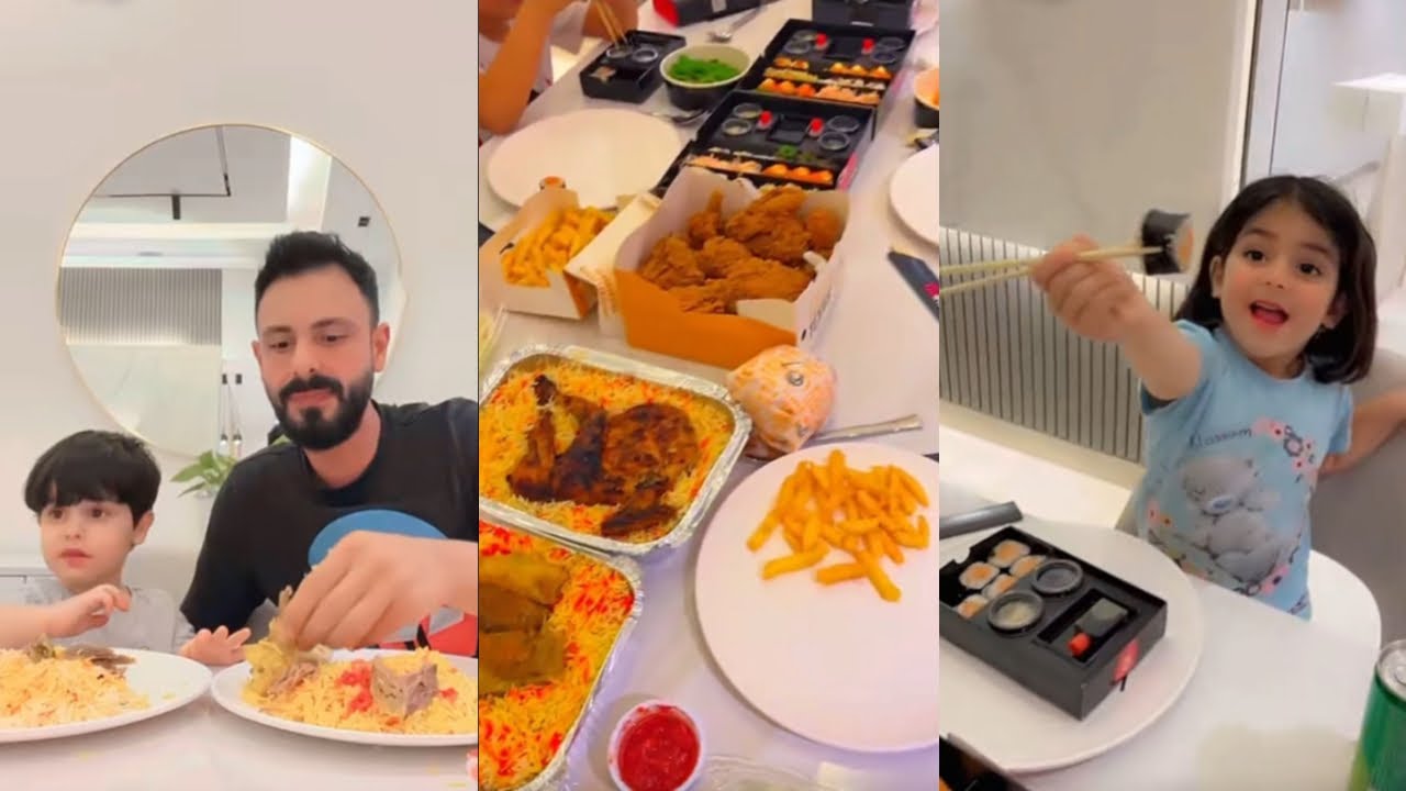 ماريتا تحب السوشي كثيرا 😋🍣|| يوميات عصام ونور || نور و عصام#عصام_نور #مشاهير #ترند #يوميات #السعودية