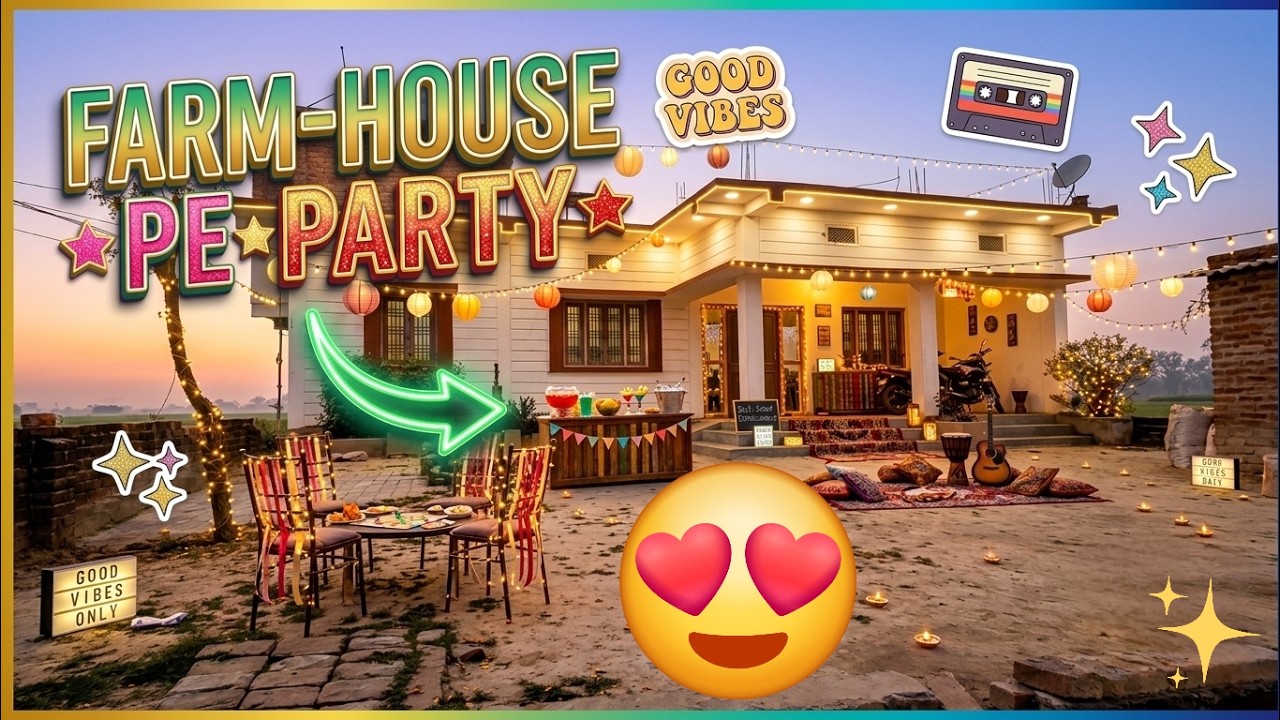 🔥Farm-House Pe Party✨️ | Party with Friends | Full Fun night & Chill with Good vibes💫