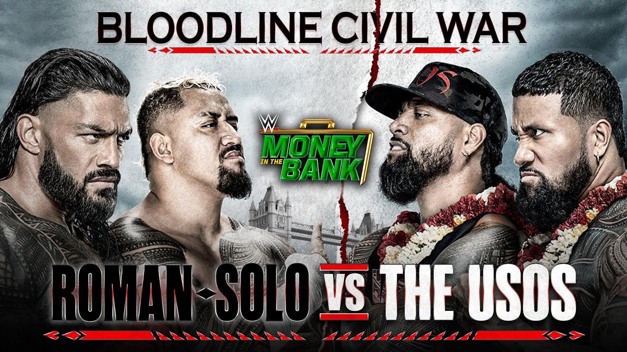 Bloodline Civil War: Roman Reigns & Solo Sikoa vs  The Usos | Money In The Bank | WWE 2K23 Gameplay