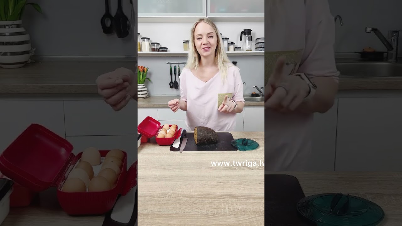 Tupperware завтрак. Яйцо пашот. Кувшин MicroPlus. www.twriga.lv