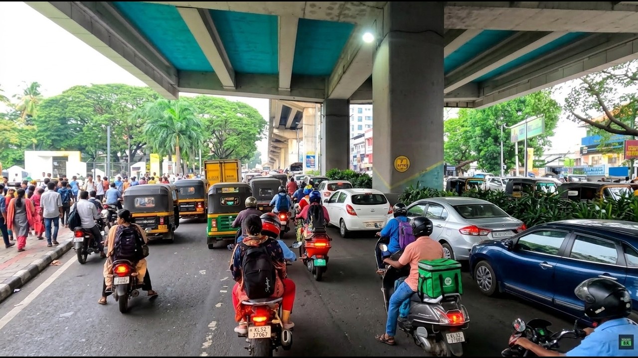 Kochi City Drive 🇮🇳 | Ernakulam Urban Roads & Traffic Kerala 4K 60FPS | Scenic Drive Ernakulam City