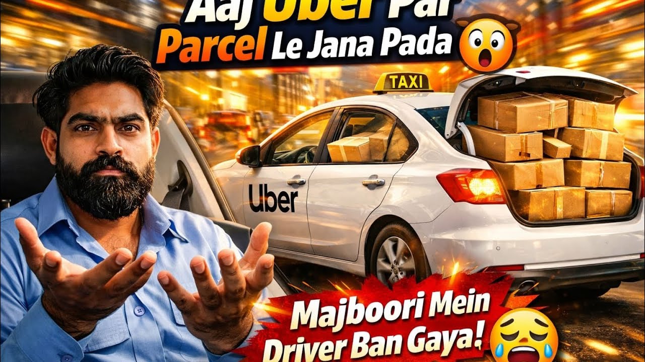 Uber mai aaj passenger nahi parcel le jaana pada !!